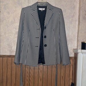 Jones studio Black and White Houndstooth Blazer (4)